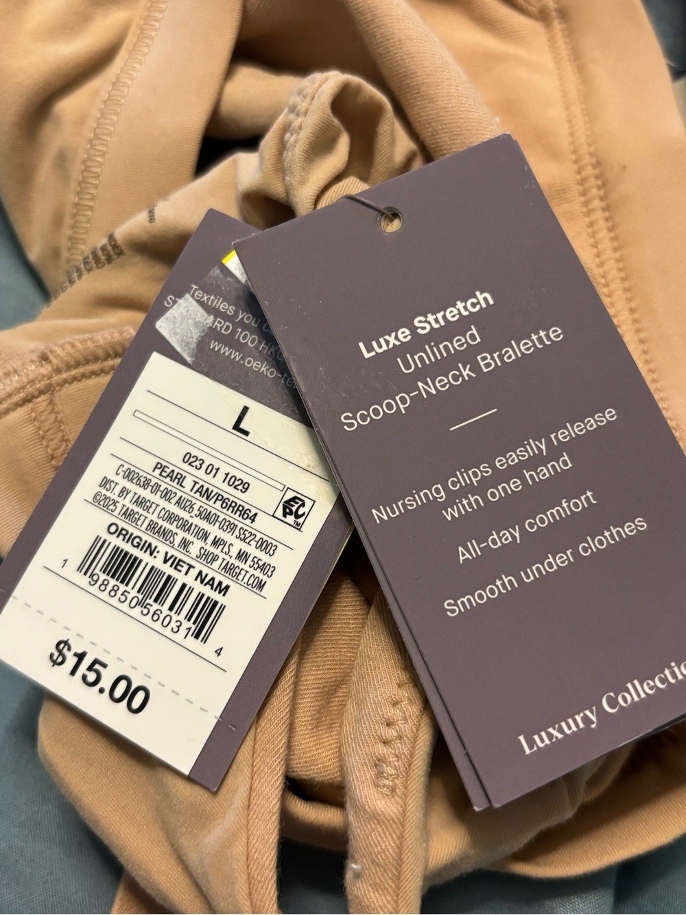 aden + anais Nude Seamless Square-Neck Bralette - Picture 5 of 5